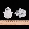 Natural Quartz Crystal Hamsa Hand with Eye Figurines DJEW-N003-04J-4