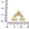 Brass Micro Pave Clear Cubic Zirconia Pendants KK-D409-17G-3