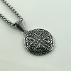 Punk Style 304 Stainless Steel Heart Cross Pendant Necklaces Vintage Trendy Men 304 Stainless Steel Jewelry TC5378-4