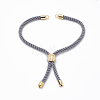 Nylon Twisted Cord Bracelet Making MAK-T003-10G-3