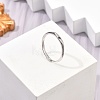 Rhodium Plated 925 Sterling Silver Adjustable Rings RJEW-S397-01P-07-1
