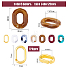 120Pcs 6 Colors Two Tone Acrylic Linking Rings OACR-FH0001-036-2