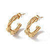 Ion Plating(IP) 304 Stainless Steel Knot Stud Earrings EJEW-G335-06G-1