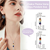 20Pcs 2 Styles Chakra Theme Natural Gemstone Pendant Decorations HJEW-CN0001-24-2