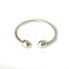 Tarnish Resistant 304 Stainless Steel Torque Bangles BJEW-N225-76P-2