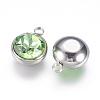 Glass Rhinestone Charms X-STAS-G082-15-2