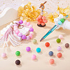 45Pcs 3 Colors Round Silicone Focal Beads SIL-TAD0001-01A-6