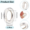 2Pcs 925 Sterling Silver Spring Gate Rings STER-CN0001-46-2