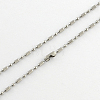 304 Stainless Steel Ball Chain Necklace Making X-NJEW-R225-04-2