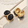 304 Stainless Steel Enamel Stud Earrings SA-CBA2696-32G-02-3