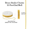 Brass Snake Chains CHC-YW0002-01S-3