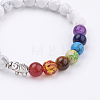 Natural Howlite Stretch Bracelets BJEW-P180-A06-2