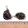 Raw Rough Natural Amethyst Copper Wire Wrapped Big Pendants G-B077-01G-02-3