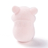 Flocky Resin Miniature Pig Figurines AJEW-Z007-06-2