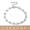 304 Stainless Steel Rhinestone Cup Chain Bracelets for Women BJEW-F488-26A-P-5