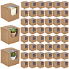 Cube Paper Cupcake Storage Boxes with Visible Window LS-BAKE-WH0002-002A-1