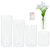 4Pcs 4 Styles Column Glass Vase Ornaments GLAA-BC0001-23-1