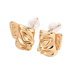 Brass Stud Earrings EJEW-D363-01G-01-2