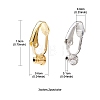 6Pcs 3 Colors Brass Clip-on Earring Converters Findings KK-YW0002-06-3