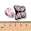 25Pcs Butterfly & Round Silicone Focal Beads SIL-L005-02D-4