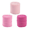 3 Rolls Polyester Raw Edges Ribbons SRIB-TAC0002-26A-2