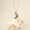 304 Stainless Steel Enamel Evil Eye Pendant Necklaces for Women WGBA65F-02-1
