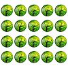 Half Round/Dome Tree Pattern Glass Flatback Cabochons for DIY Projects GGLA-YW0001-14G-1