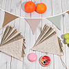 3Pcs 2 Styles Linen & Twine Pennant Flags Banners DIY-WR0005-42-4