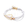 Imitation Leather Cord Multi-strand Bracelets for Women WG54D6B-04-1