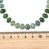 Gradient Dyed Natural White Jade Rondelle Beaded Necklaces with Glass Seed Beads for Women NJEW-JN06594-02-4