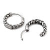 316 Surgical Stainless Steel Hoop Earrings for Women and Men EJEW-D096-15F-AS-2