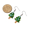 304 Stainless Steel Christmas Tree Dangle Earrings EJEW-JE06524-4