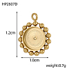 304 Stainless Steel Pendant Cabochon Settings STAS-OY009-05G-2