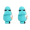 Cowboy Theme Silicone Focal Beads SIL-G014-01D-2