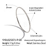 304 Stainless Steel Rhinestone Plain Bangles for Women AF6999-3-1