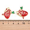Rack Plating Alloy Enamel Pendants AL-CBA2B10-01G-04-3