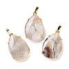 Natural Mexican Agate Pendants G-U002-01G-F-1