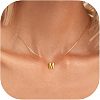 304 Stainless Steel Initial Pendant with Brass Box Chain Necklaces for Women FS-WG8229D-13-1