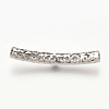 Brass Micro Pave Cubic Zirconia Tube Beads ZIRC-T004-75P-3