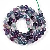 Natural Rainbow Fluorite Bead Strands G-T140-22A-3