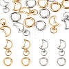 10Pcs 2 Colors Moon Alloy Swivel Snap Hook Clasps & 10Pcs 2 Colors Alloy Spring Gate Rings Findings Kits FIND-TADJ0001-22-2