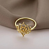 Hollow Out Lotus Brass Finger Rings FS-WG83FEB-04-1