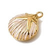 304 Stainless Steel Enamel Pendants STAS-D393-06G-2