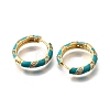 Brass Micro Pave Clear Cubic Zirconia Huggie Hoop Earrings EJEW-H121-22G-02-2