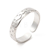 304 Stainless Steel Moon & Star Open Cuff Ring for Women RJEW-E063-10P-1