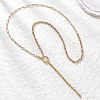 304 Stainless Steel Paperclip Chain Cable Chain Lariat Y Necklaces NJEW-JN05724-2