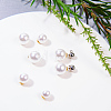 Acrylic Pearl Ear Nuts OACR-WH0002-01C-4