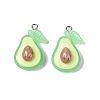 Spray Painted Opaque Resin Pendants RESI-Q232-01E-1