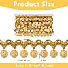 Polyester Fringe Lace Trim Ribbon OCOR-WH0112-016A-2