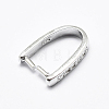 Anti-Tarnish Rhodium Plated 925 Sterling Silver Micro Pave Cubic Zirconia Pendant Bails STER-P034-09P-1